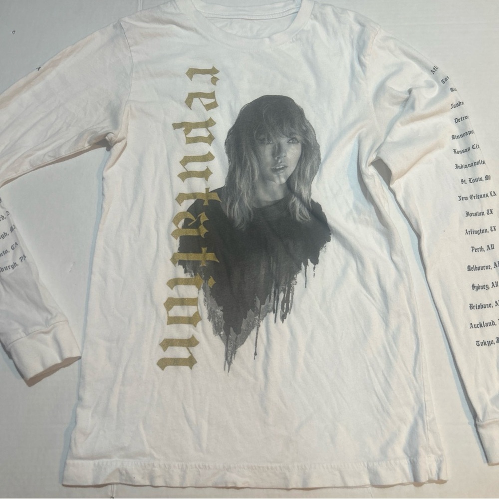 Taylor Swift Reputation Stadium Tour Long Sleeve T-Shirt White Unisex